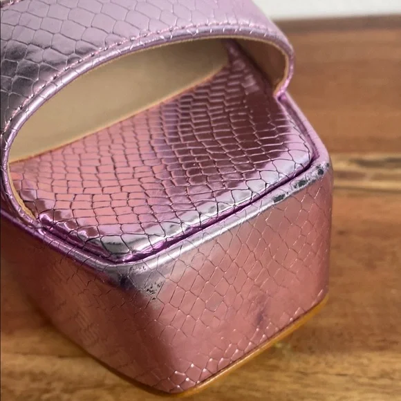 SCHUTZ Pink Platform Peep-Toe Shoes - Picture 9 of 13